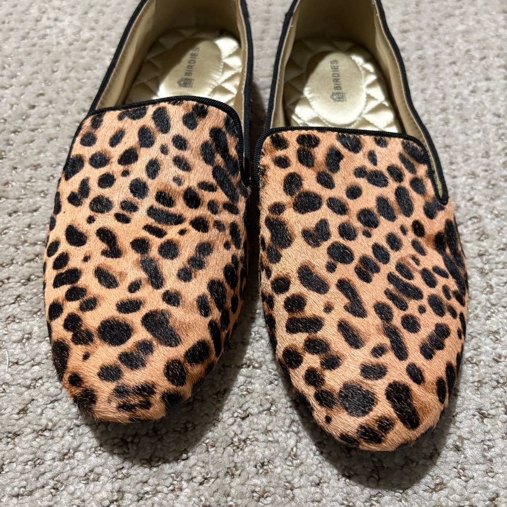 NWOB Birdies The Starling Cheetah Leopard Print Calf Hair Loafer Flats 7 - Picture 6 of 15